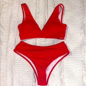 SHEIN Red Two Piece Bikini